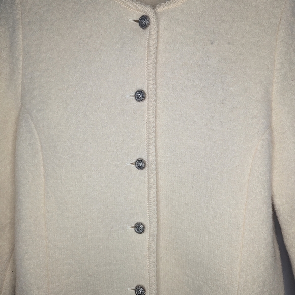 Vintage talbots 100% wool cardigan sweater button long sleeve top Womans size 6 - Picture 2 of 5